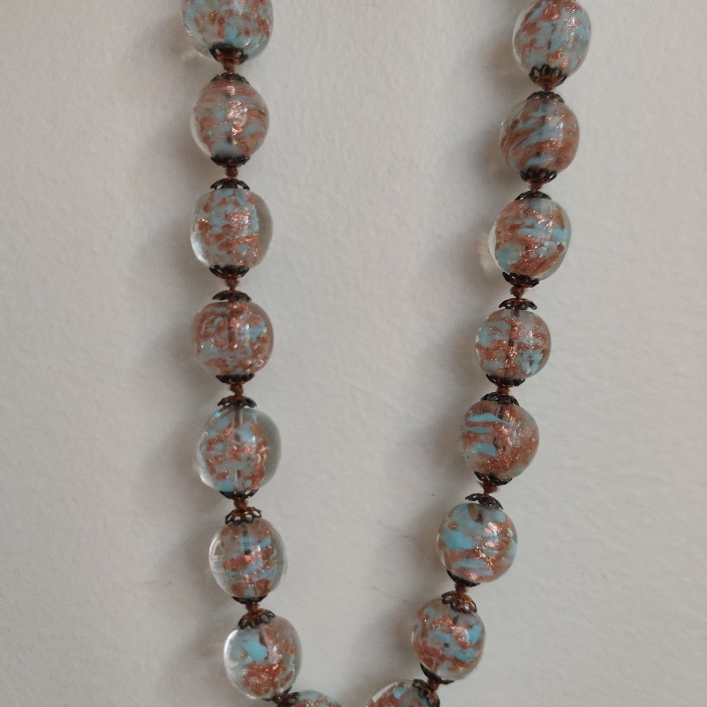 Vintage 60s Murano Somerso Lampwork Necklace - Picture 6 of 10